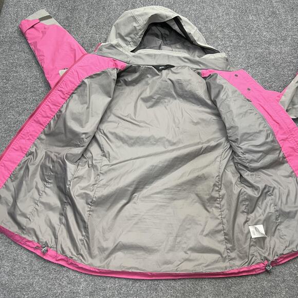 Golite Jacket Womens Large Pink Gray Hooded Full Zip Outdoor Waterproof Coat - Picture 5 of 10